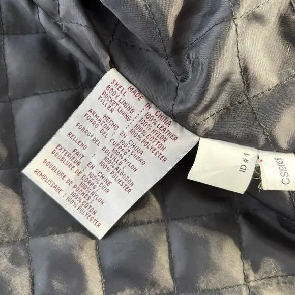 Vintage 90s Distressed Black Suede Leather Bomber Jacket Quilted Lining No Size - Picture 6 of 16